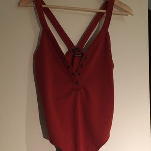 Urban Outfitters orange/red bodysuit